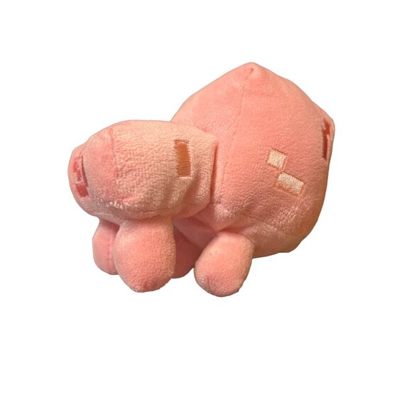 Minecraft Pig Plush Toy Pink & Soft Cuddly Stuffed Animal with 6" - Picture 3 of 3